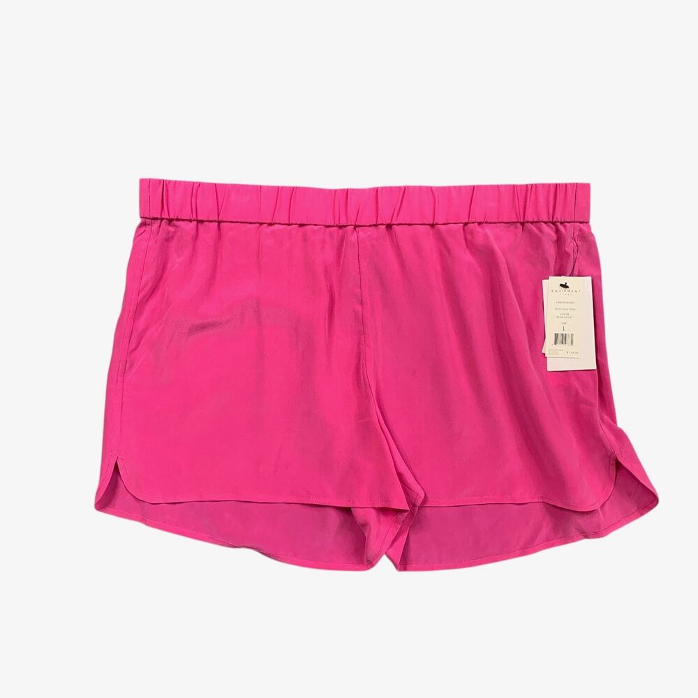 Equipment Femme Shorts Womens L Large Honeysuckle Landis Thin Silk Pull On *READ